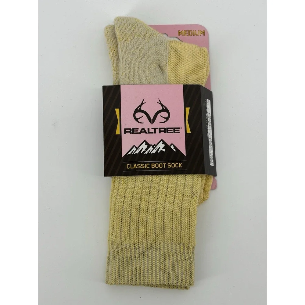 Realtree Merino Wool Blend Classic Boot Socks Womens Medium 6-10 4 Pair Set NWT